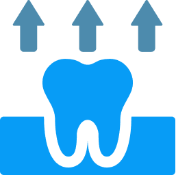 Dental care symbol with arrows