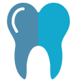 Dental logo with blue gradient
